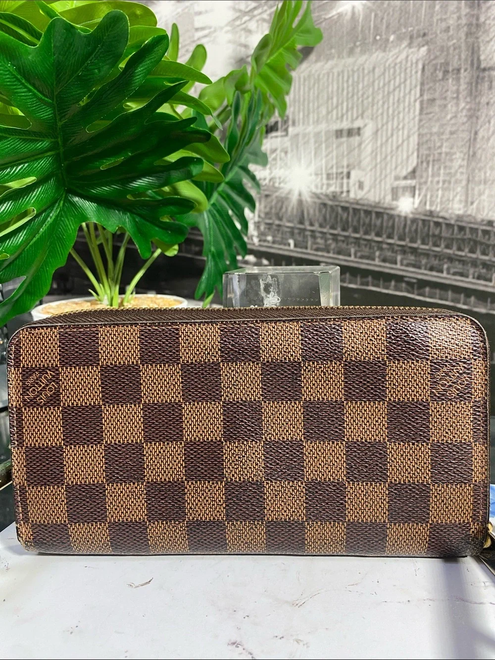 Authentic Rare Louis Vuitton Damier Zippy Wallet